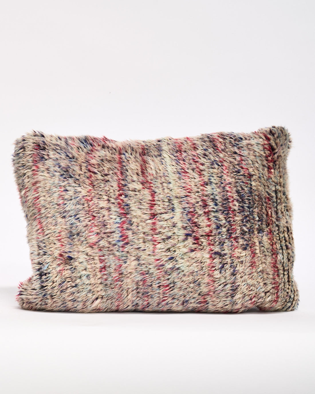 Berber Cushion - Pink blue & white
