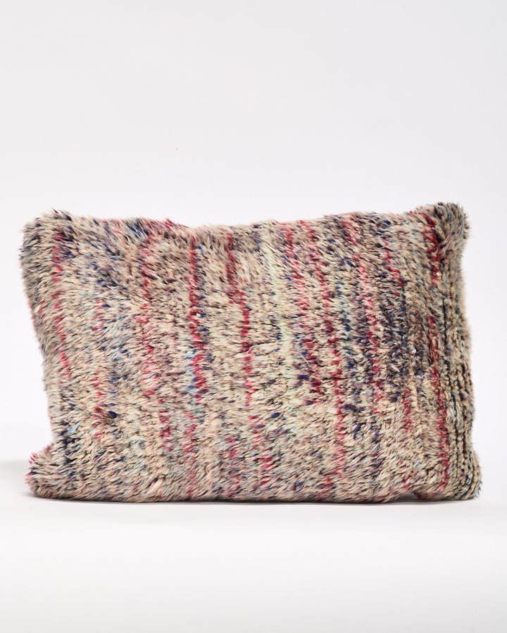 Berber Cushion - Pink blue & white
