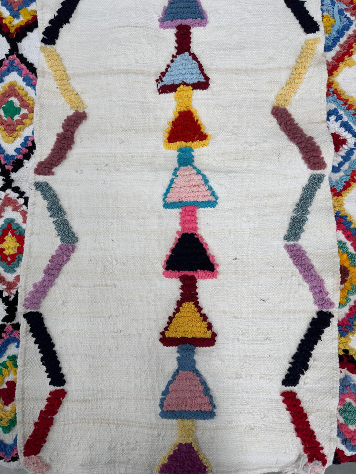 Bath rug hand woven 34 - 90 x 50 cms