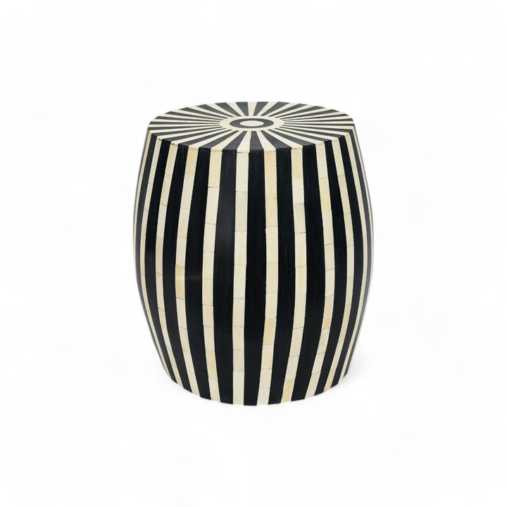 Side Table -Resin black and bone small side tables