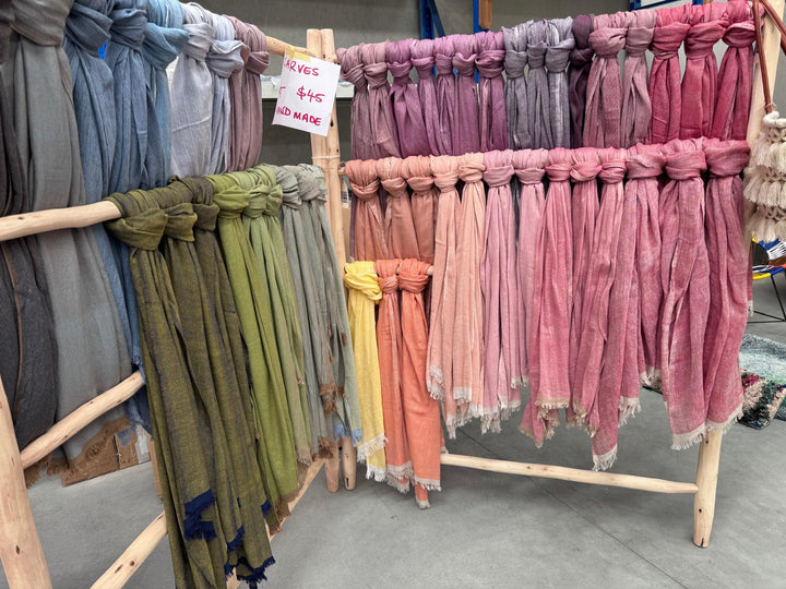 Scarves - Cotton and linen various colours