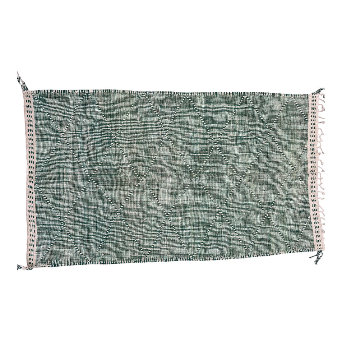 Floor Rug 190 x 280 cm wool flat - Colour Dark Green