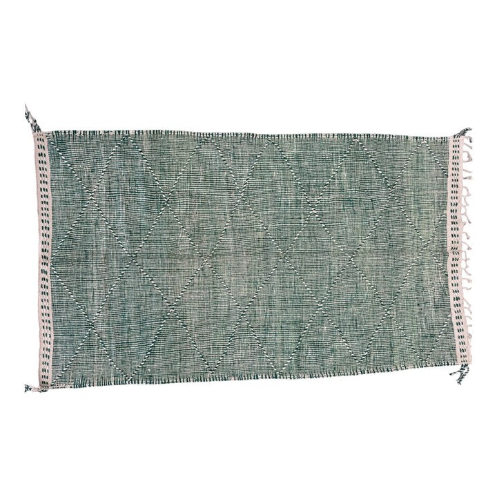 Floor Rug 190 x 280 cm wool flat - Colour Dark Green