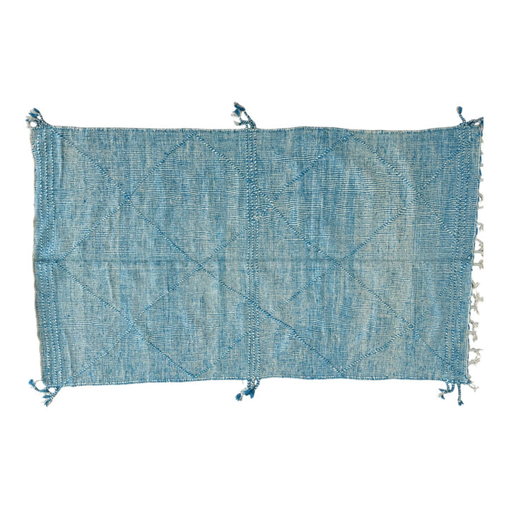 Floor Rug 210 x 310 cm wool flat - Colour Turquoise