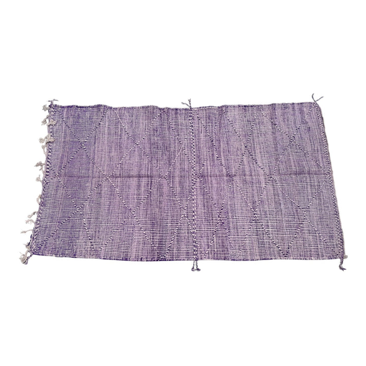 Floor Rug 140 x 270 cm wool flat - Colour Violet
