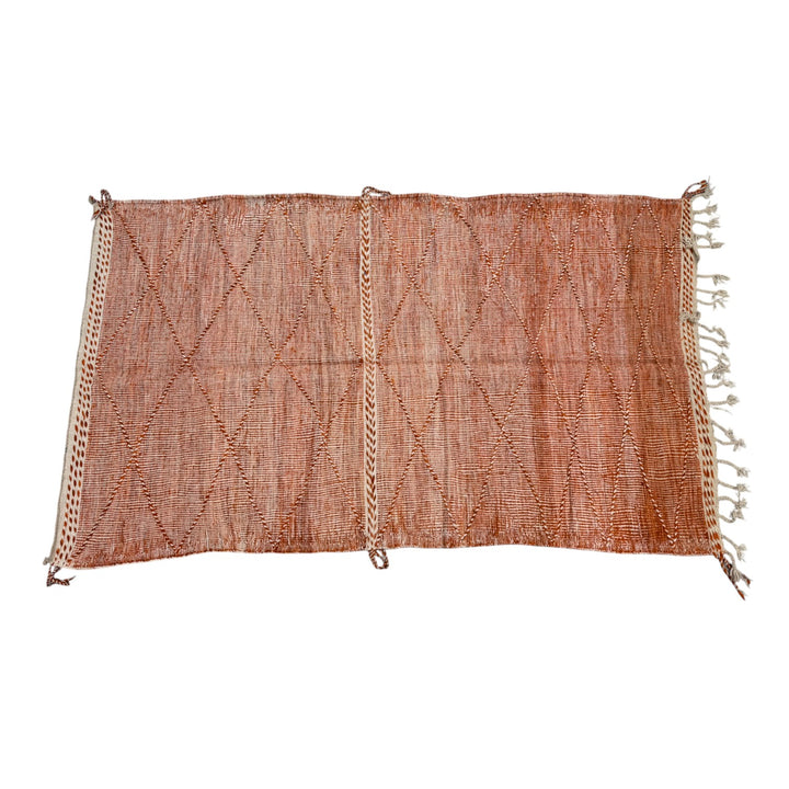 Floor Rug 220 x 340 cm wool flat - Colour Burnt Orange