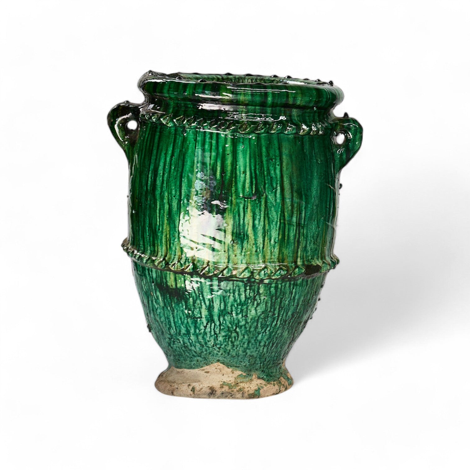 Pot -Ceramic decorative garden pot - Green M - Narrow