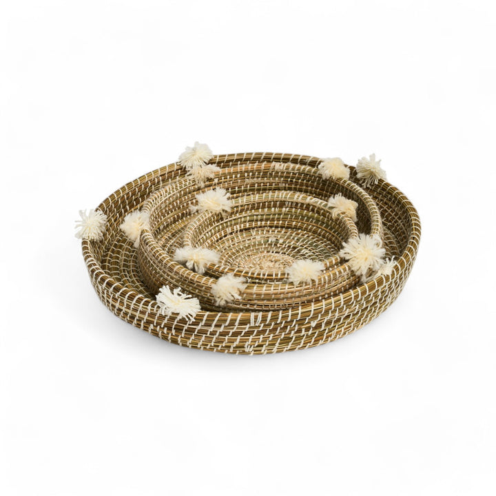 Rattan tray medium