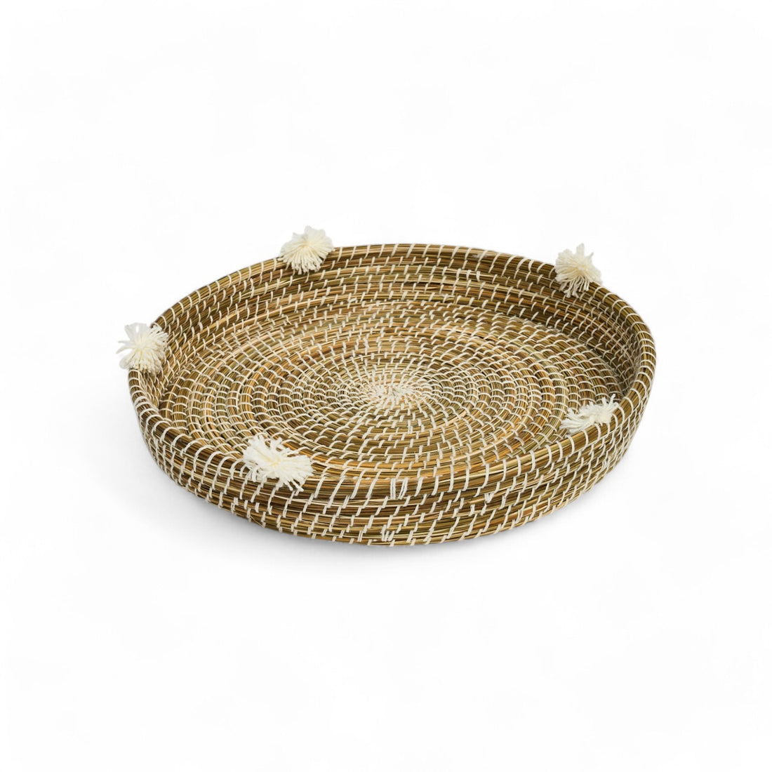 Rattan tray large