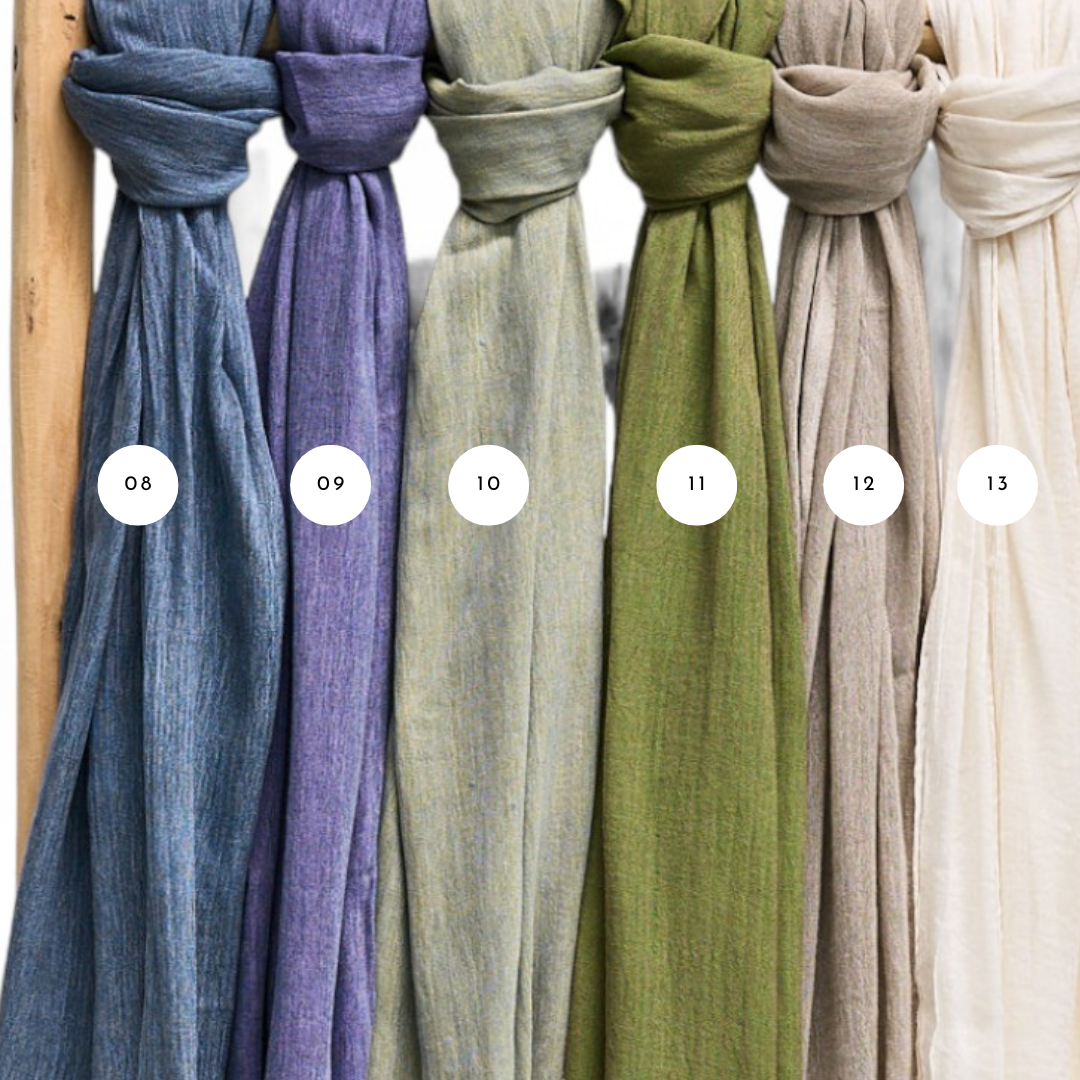 Scarves - Cotton and linen various colours