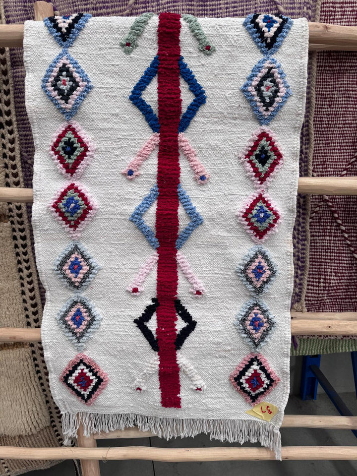 Bath rug hand woven  30 - 90 x 50 cms