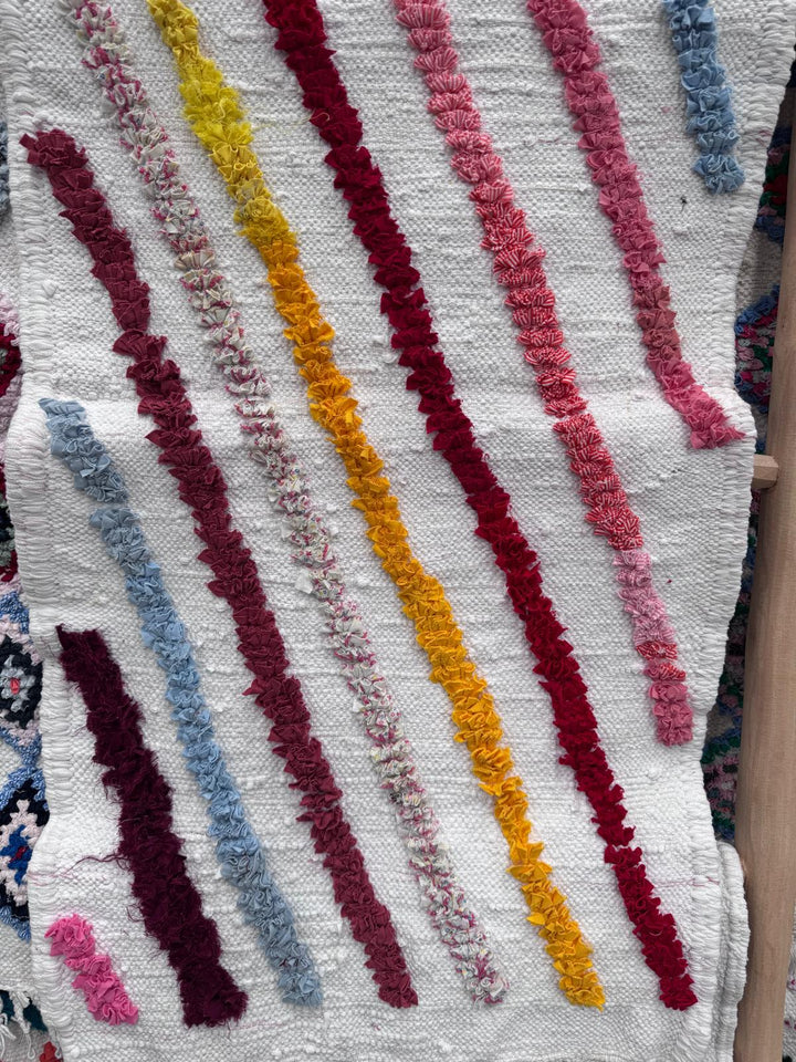 Bath rug hand woven 36 - 90 x 50 cms